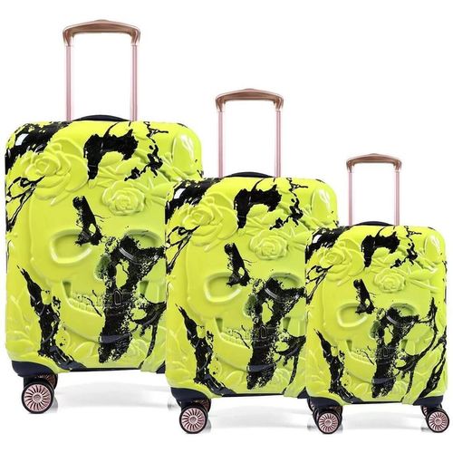 купить Чемодан CCS Комплект 5217 Set Yellow-Black в Кишинёве 