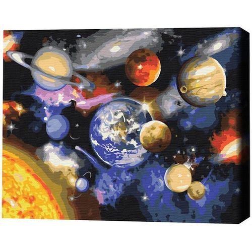 купить Картина по номерам BrushMe BS22268FC 40х50 сm (fără cutie) Parada planetelor в Кишинёве 