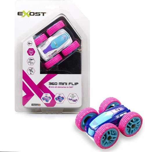 купить Радиоуправляемая игрушка Exost SILV 20243 Miniflip car, pink в Кишинёве 