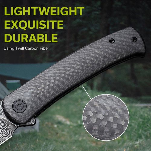 купить Нож походный Civivi C21025C-DS1 Caetus, mâner carbon fiber, Liner Lock в Кишинёве 