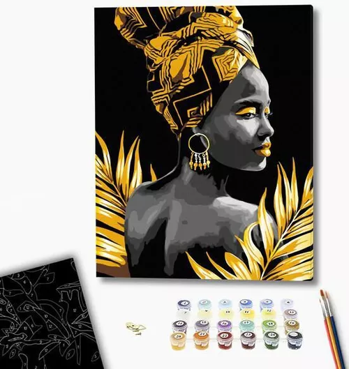 cumpără Tablou pe numere BrushMe BSB0013FC (fără cutie) Femeie din Africa în Chișinău 