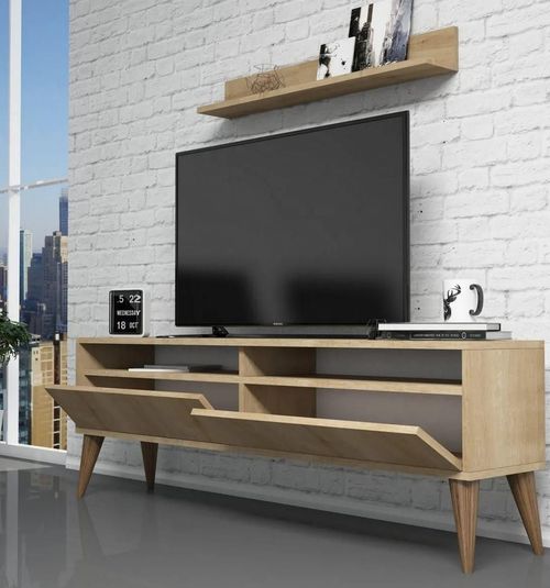 купить Тумба напольная для TV Trendy Cel mai bun, Stejar 150x50x30cm в Кишинёве 