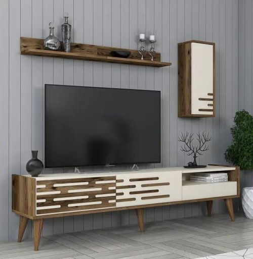 купить Стенка Trendy Valensiya Орех, Кремовый (GTR000150) в Кишинёве 