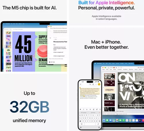 купить Ноутбук Apple MacBook Air 13" M5 10c/8g 16/512 GB Sky Blue MDHH4 в Кишинёве 