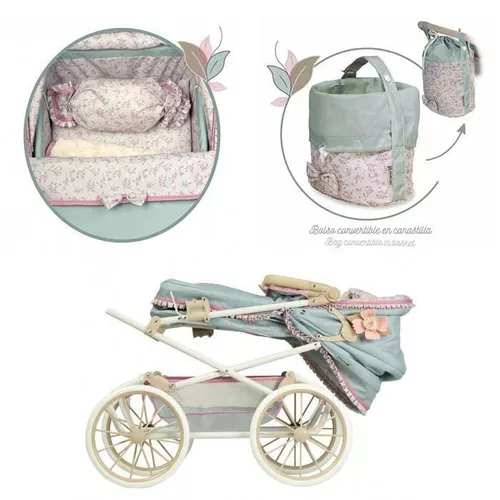cumpără Păpușă DeCuevas 82045 коляска для кукол REBORN с зонтиком и аксессуарами PROVENZA 2022 - 90 cm în Chișinău 