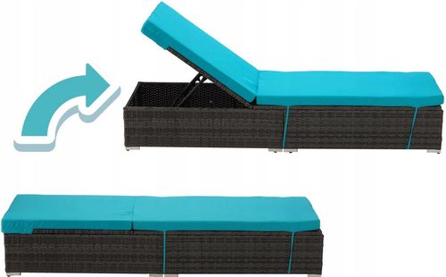 купить Кресло GardenLine ABI3548 Brown/Turquoise в Кишинёве 