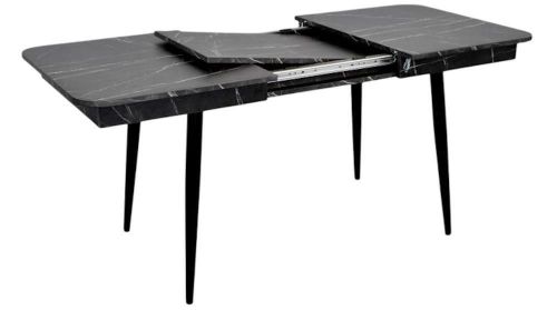 cumpără Masă Evelin di Costacurta DT-432-3R B, 120(165)х75х76см, Каркас/Опоры: Металл Черный în Chișinău 