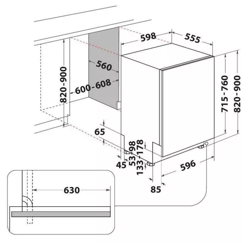 cumpără Mașină de spălat vase încorporabilă Whirlpool W8IHP42L în Chișinău 