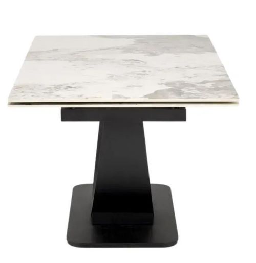 купить Стол Halmar FERNANDO marmura bej/negru (92700560) в Кишинёве 