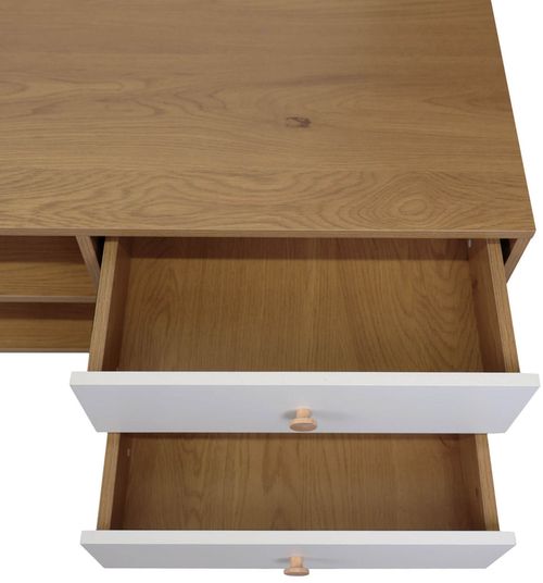 купить Тумба напольная для TV Deco Marani 2 polite 150x40x51H Oak/White в Кишинёве 