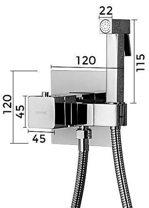 cumpără Baterie pentru bideu Gappo G7207-40 Crom cu termostat (bide incorporat) în Chișinău 