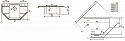 купить Мойка кухонная Florentina Combi 800C Sampanie в Кишинёве 