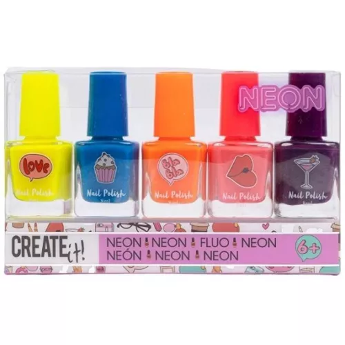 cumpără Set de creație Create it! 84514 Set 5 oje de unghii neon în Chișinău 