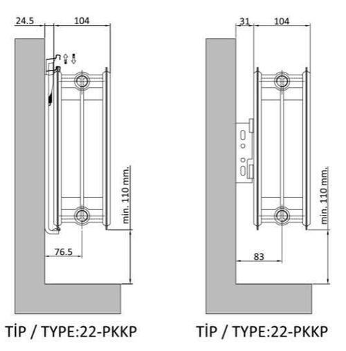 купить Радиатор E.C.A. Tip-22 500*2000 в Кишинёве 