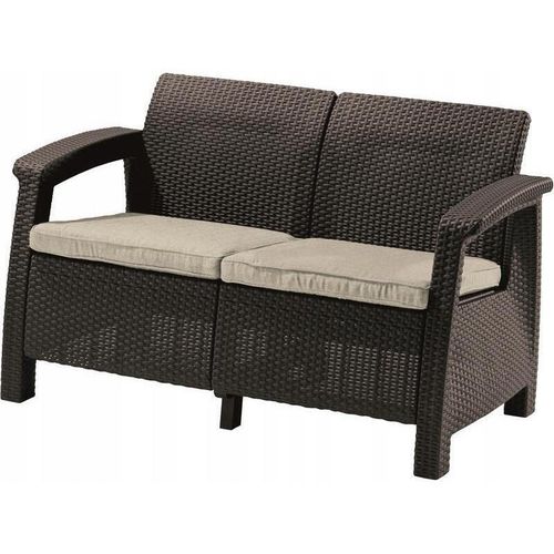 cumpără Mobilier pentru grădină Keter Corfu II Love Seat Brown/Oat (258946) în Chișinău 