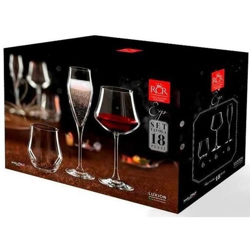 купить Посуда для напитков RCR 41196 Набор 18ед (бокалы 6X180ml, 6X430ml, тумблеры 6X390ml), Ego в Кишинёве 