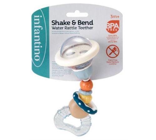 купить Игрушка-прорезыватель Infantino 316822 Shake&Bend Water Rattle Teether в Кишинёве 