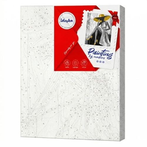 купить Картина по номерам Ideyka KHO8539 40x50cm Eco, Doamna aurie cu vopsele metalic extra в Кишинёве 