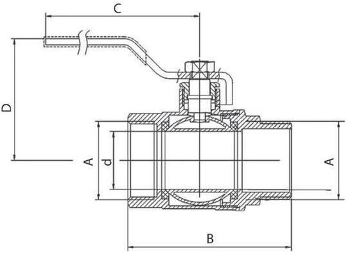купить Запорная арматура Ferro Robinet bila apa maneta lunga 3/4" MF KP21 // KFP21 в Кишинёве 