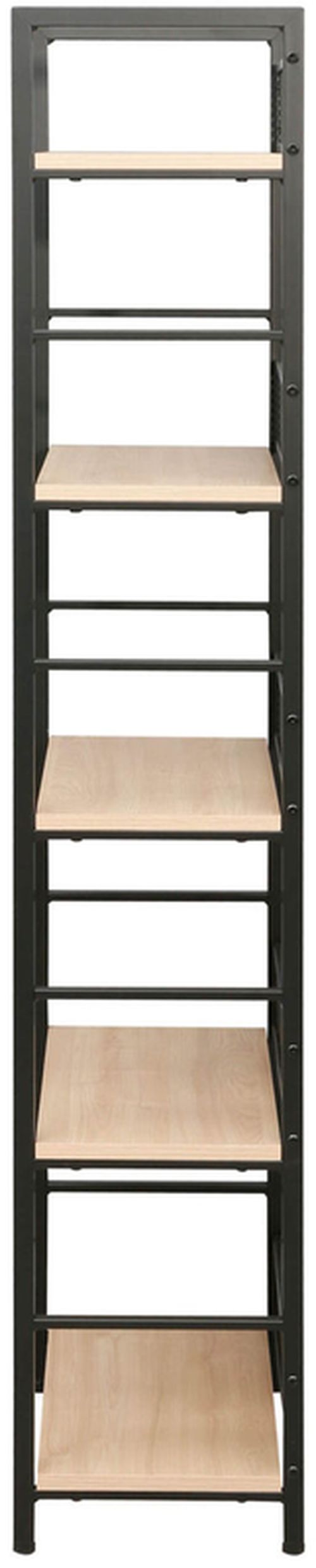 купить Офисный стеллаж Deco Brick 5 nivele 60x28x154H Oak/Black в Кишинёве 