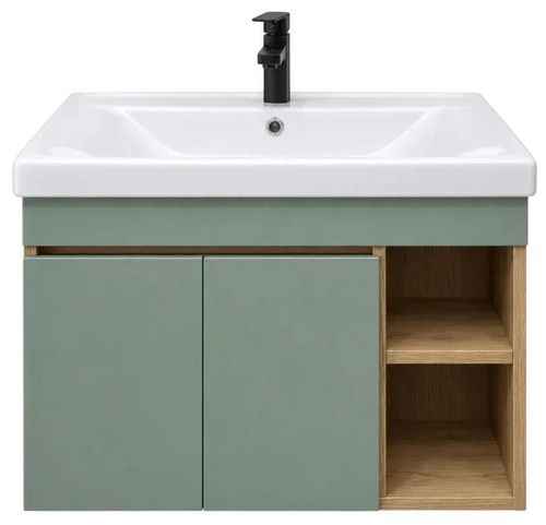 cumpără Dulap pentru lavoar Mashtab 12634 Niagara (Sava) suspendat cu 2 uși si rafturi 800x470x580 Stejar-Olive în Chișinău 