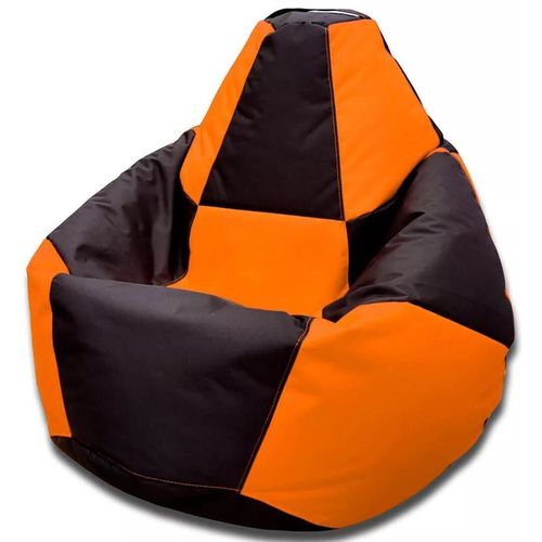 cumpără Fotoliu BeanBag BeanBag BM5973, Груша Шахматы из Оксфорда 600D, XXL, черный с оранжевым în Chișinău 