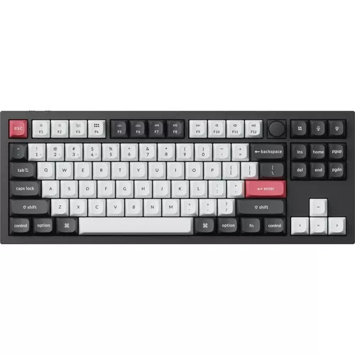 купить Клавиатура Keychron Q3 HE QMK Wireless Custom Full-Metal Mechanical Keyboard (Q3H-M1), Carbon Black в Кишинёве 