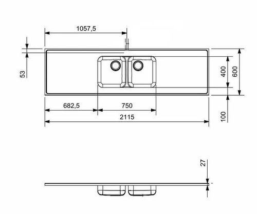 cumpără Chiuvetă bucătărie Reginox R37218 2115x600mm în Chișinău 