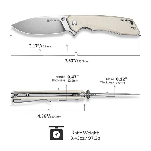 купить Нож походный Sencut S25055-2 Stratex, G10 fildeș, Liner Lock в Кишинёве 