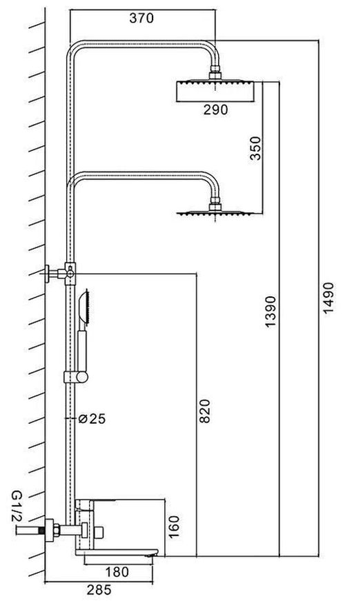 купить Душевая панель Frap F 24805 INOX cu bara dus в Кишинёве 