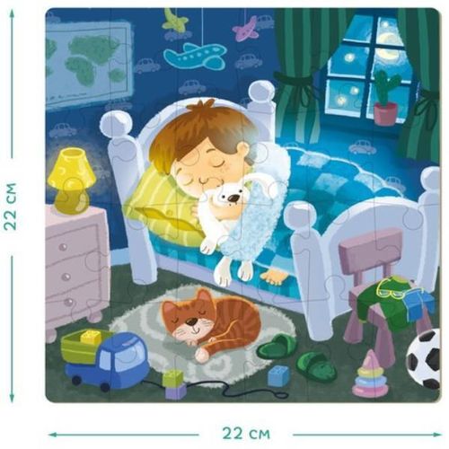 cumpără Puzzle Dodo 300130 Puzzle 4 în 1 Ziua mea, 72 elem. în Chișinău 