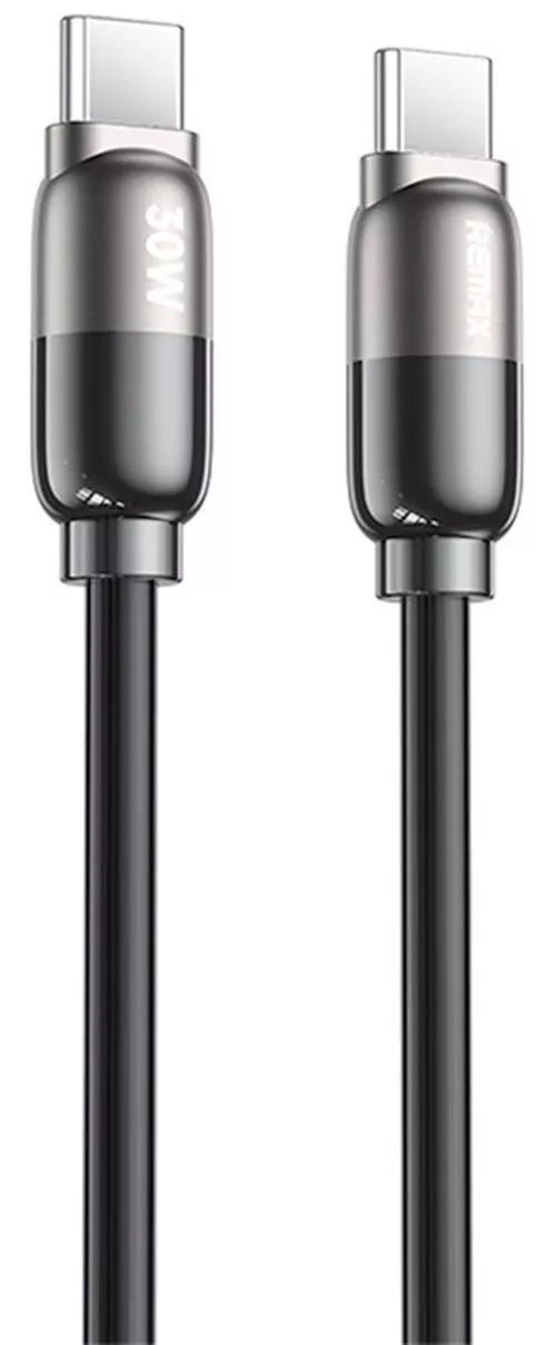 cumpără Cablu telefon mobil Remax RC-C037 30W C-C Black în Chișinău 