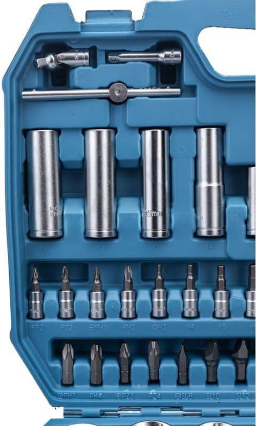 купить Набор ручных инструментов Hoegert Set de capete tubulare si accesorii 1/2,1/4 144 buc HT1R440 в Кишинёве 