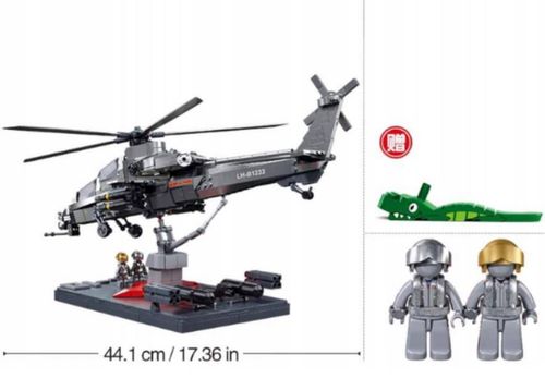 cumpără Set de construcție Sluban B1233 Elicopter militar, scara 1:35, 914 elem. în Chișinău 