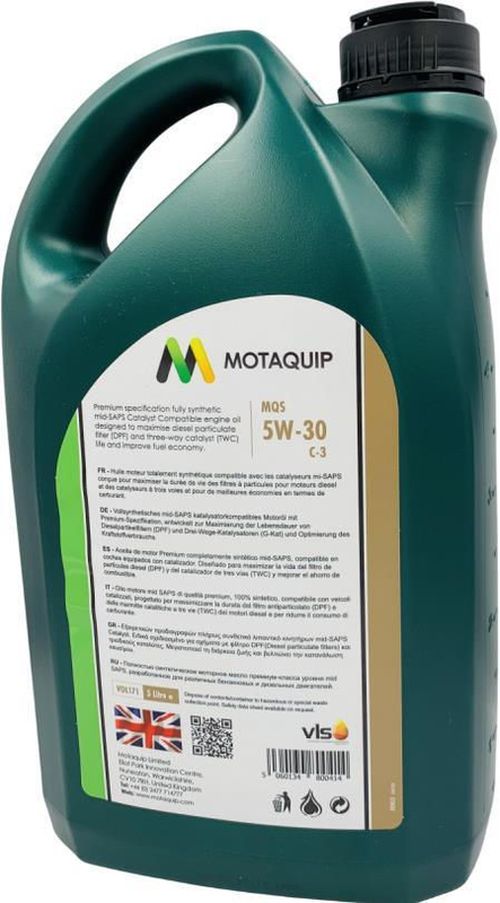 cumpără Ulei Motaquip VOL171 MQS 5W30 5L MB229.51;VW 504.00/507.00;BMW LL-04;ACEA A3/B4/C3;APISN;PorscheC30 sintetic în Chișinău 