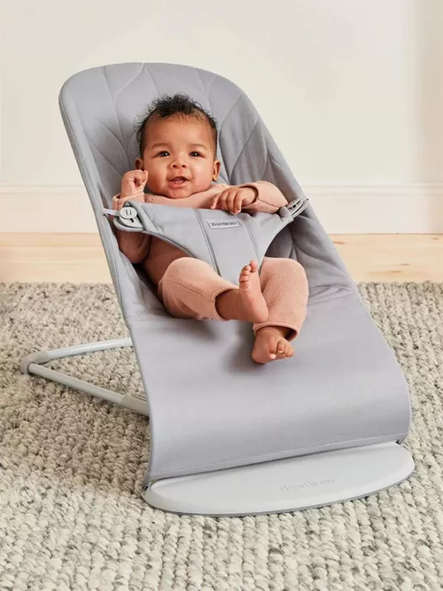 cumpără Leagăn pentru bebeluși BabyBjorn 006224A Balansoar Bliss Light Grey, Bumbac în Chișinău 