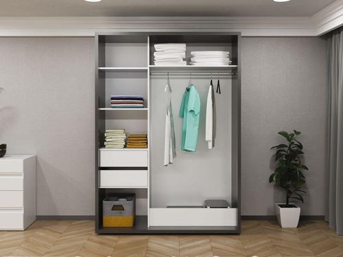 cumpără Dulap Bayro Parma 1600x2250x600 антрацит, купе în Chișinău 