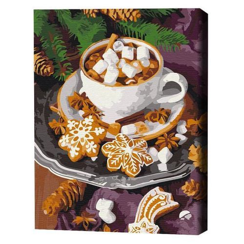 купить Картина по номерам BrushMe BS52779FC 40*50 сm (fără cutie) Cacao cu zăpada в Кишинёве 