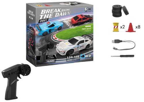 cumpără Jucărie cu telecomandă RC Cars RCDCSRCGR124, Drift Car Scale 1:24, 4WD, 2,4GHZ, White în Chișinău 