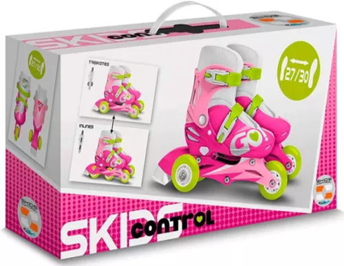 купить Роликовые коньки Stamp JS670301 cu 3 roti 2 in 1 roz, marimea 27-30, 44149 в Кишинёве 