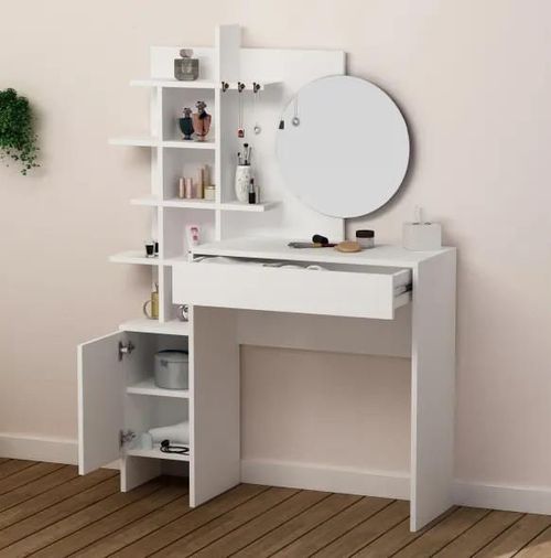 cumpără Comodă Trendy Mup Alb, 105x151x35cm (masa de machiaj) (GTR001441) în Chișinău 