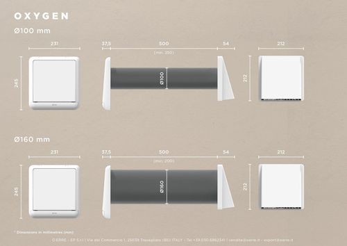купить Рекуператор O'ERRE Oxygen APP O2 Wi-Fi, 60m3/h, D.160, 93% в Кишинёве 