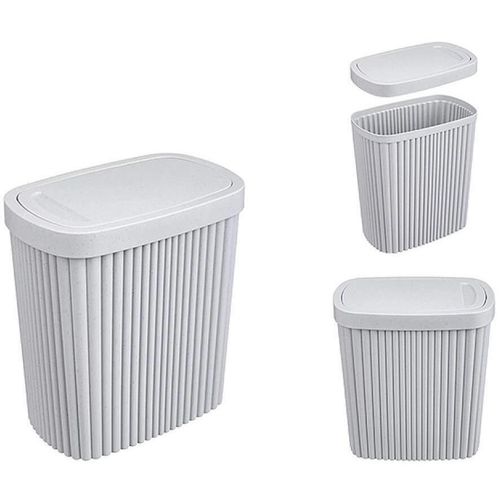 купить Урна для мусора Бытпласт 56896 Econova Velvet 1.9l, 16x10x17.2cm, gri deschis в Кишинёве 