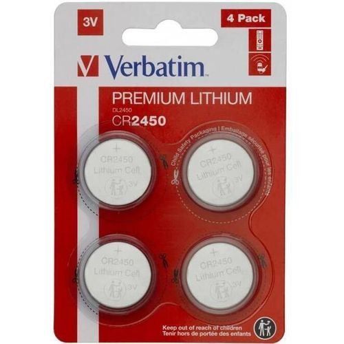 купить Батарейка Verbatim CR2450 3V, 4 Pack в Кишинёве 