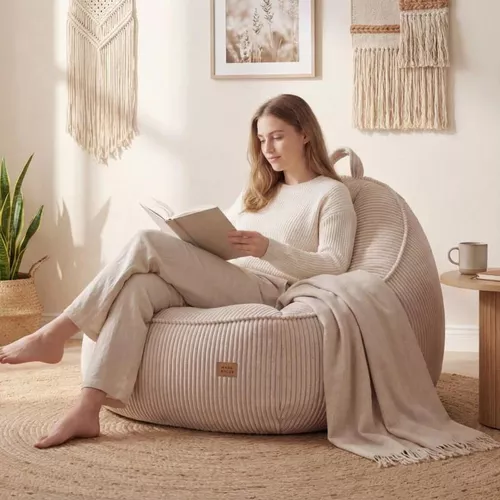 cumpără Fotoliu BeanBag Mark Adler COMFY 4.0 Beige în Chișinău 