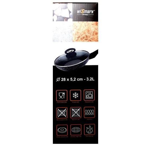 cumpără Tigaie wiSmark S-082 28cm cu capac în Chișinău 