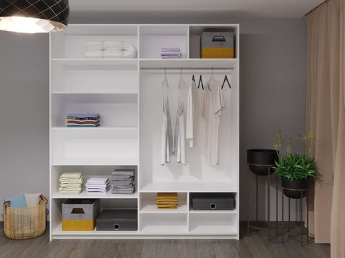 купить Шкаф Bayro Top line Napoli 2000x2300x580 белый, купе (604799) в Кишинёве 