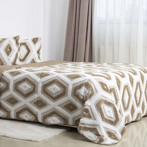 купить Домашний текстиль Relaxe Home 024554 Cuvertura TEP BOHO 220x240cm, Beige в Кишинёве 