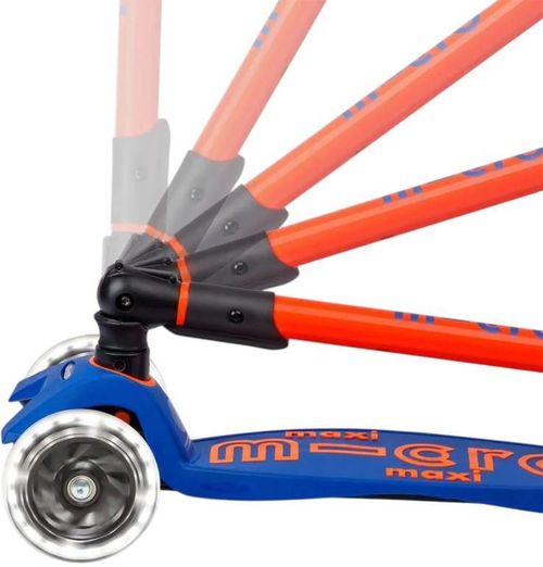 cumpără Trotinetă Micro MMD227 Maxi Deluxe Foldable Neon LED Blaze Orange în Chișinău 