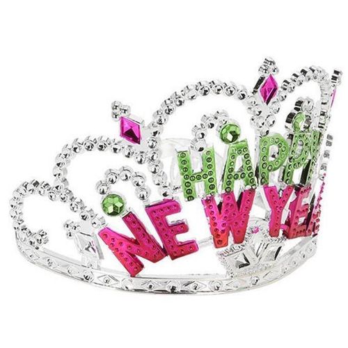 купить Новогодний декор Promstore 20248 Корона новогодняя Happy New Year 12x11x9cm в Кишинёве 